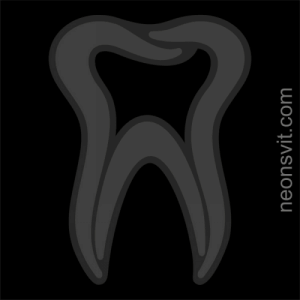 Неоновый led зуб для стоматологии