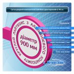 Двосторонній лайтбокс композитний круглий 90 см