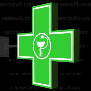 Аптечный крест световой односторонний