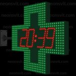 Светодиодный аптечный крест. Модель PC-3-517cl двустороннего свечения. Высота 800 мм