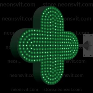 Світлодіодний аптечний хрест Standart 600 заокруглений двосторонній (60 см, 664 LED, 5 каналів)