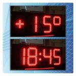 Светодиодные часы - термометр 95 х 42 х 5 см