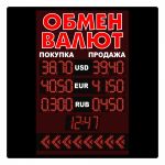 Табло курса валют TKV-009 габаритными размерами 140 х 90 х 10 см
