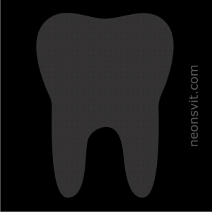 Зуб світлодіодний, led зуб. Модель ZS 8-591-10 висотою 134 см