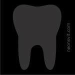 Зуб светодиодный, led зуб. Модель ZS 8-591-5 высотой 134 см